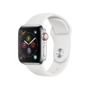 Apple Watch Series 4 | 40mm | Stainless Steel Case Zilver | Wit sportbandje | GPS | WiFi + 4G