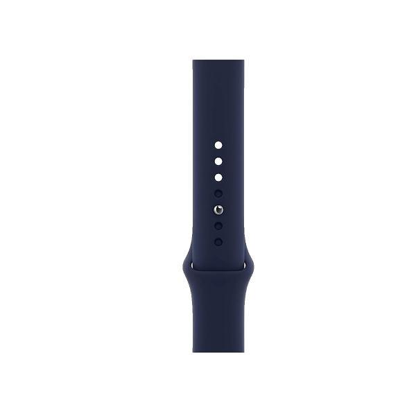 Apple Watch Series 6 | 44mm | Stainless Steel Case Goud | Deep Navy sportbandje | GPS | WiFi + 4G