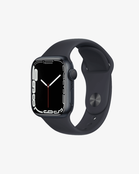 Apple Watch Series 7 | 41mm | Aluminium Case Middernacht Blauw | Blauw sportbandje | GPS | WiFi