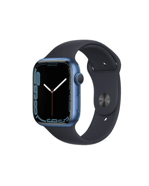 Apple Watch Series 7 | 45mm | Aluminium Case Blauw | Middernacht Blauw sportbandje | GPS | WiFi