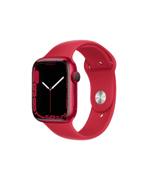 Refurbished Apple Watch Series 7 | 45mm | Aluminium Case Rood | Rood sportbandje | GPS | WiFi