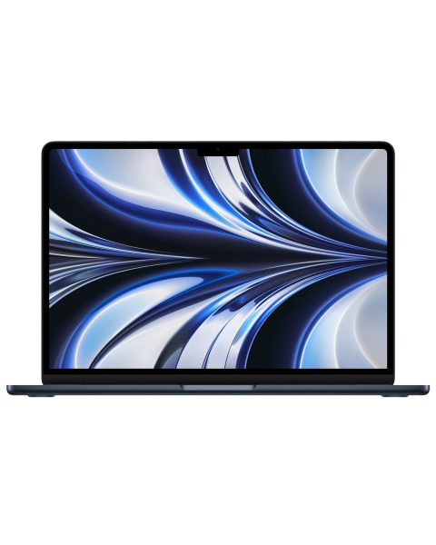 MacBook Air 13-inch | Apple M2 8-Core | 512 GB SSD | 8 GB RAM | Middernacht Zwart (2022) | 10-core GPU | Qwerty/Azerty/Qwertz