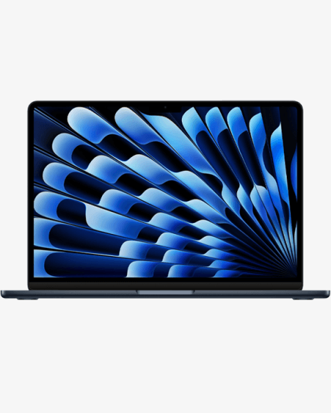 MacBook Air 13-inch | Apple M3 8-core | 256 GB SSD | 16 GB RAM | Middernacht (2024) | 10-core GPU | Qwerty