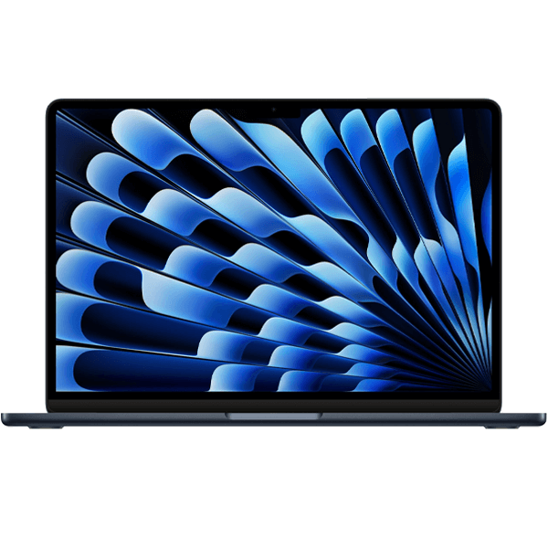 MacBook Air 13-inch | Apple M3 8-core | 256 GB SSD | 16 GB RAM | Middernacht (2024) | 10-core GPU | Qwerty