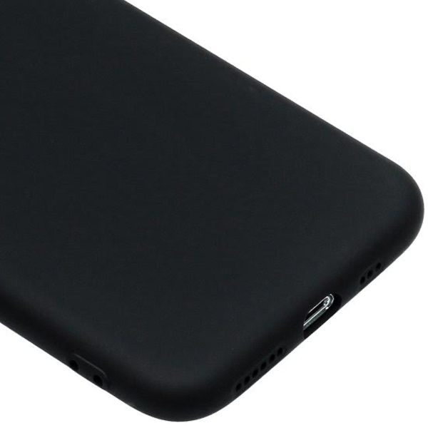 Silicone Backcover iPhone 12 | Zwart