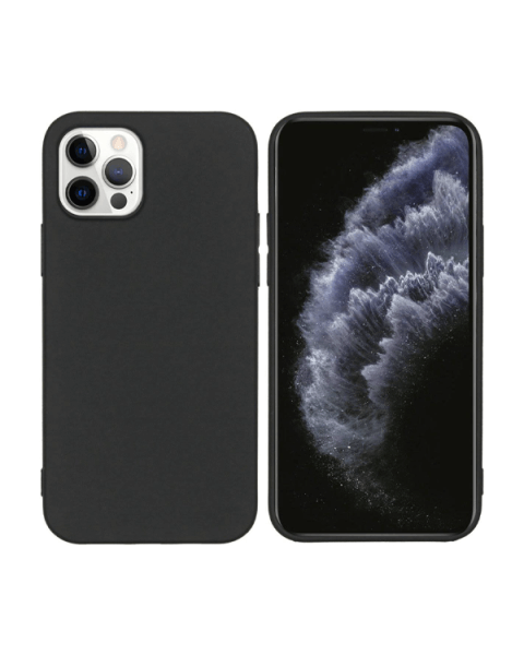 Silicone Backcover iPhone 12 Pro | Zwart