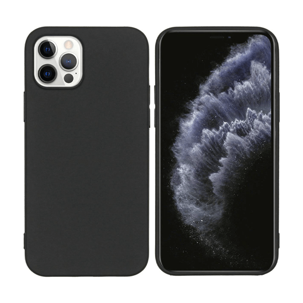 Silicone Backcover iPhone 12 Pro | Zwart