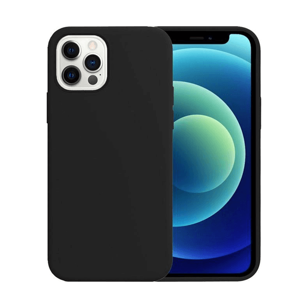 Silicone Backcover iPhone 12 Pro Max | Zwart